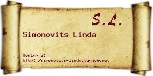 Simonovits Linda névjegykártya